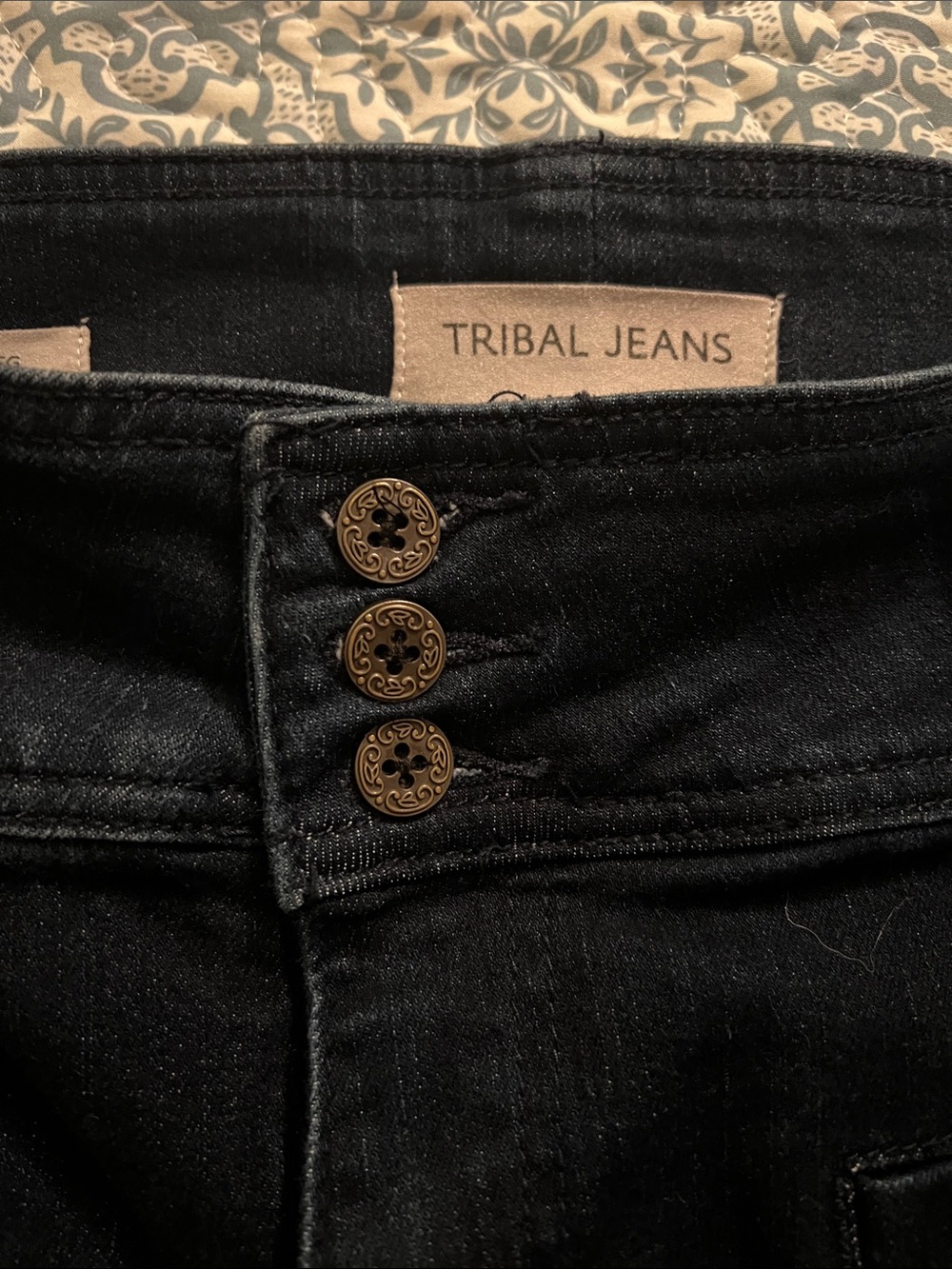 Wide-Leg Jeans with Button Front Detail